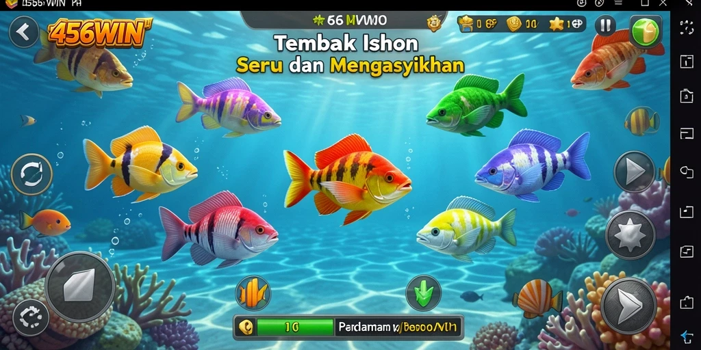 Screenshot gameplay 456WIN menampilkan aksi menembak ikan yang seru.
