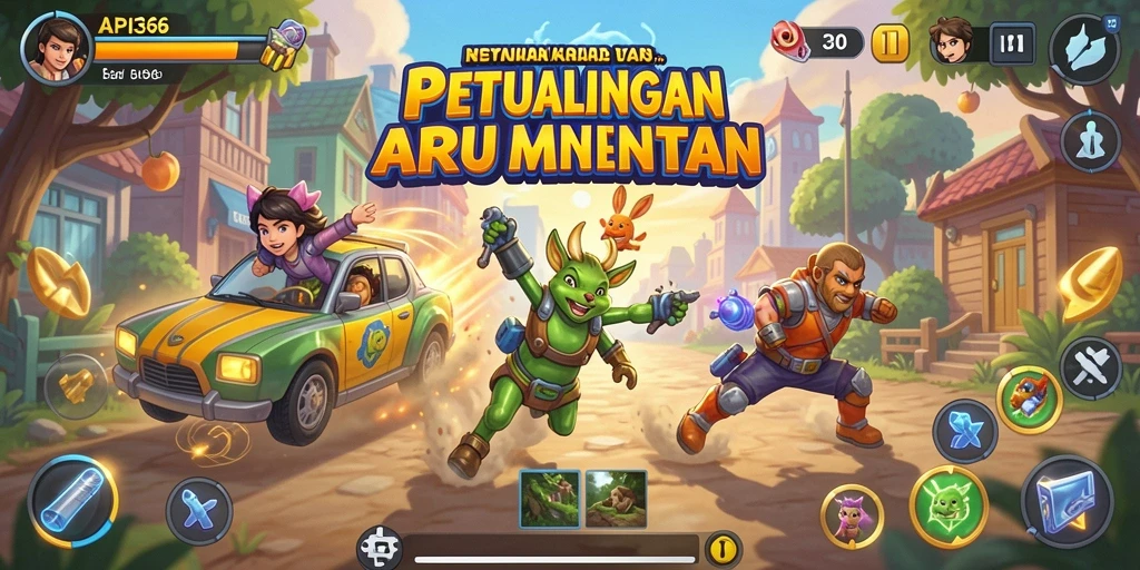 Screenshot API36 menampilkan karakter aksi dalam gameplay Arcade yang seru.