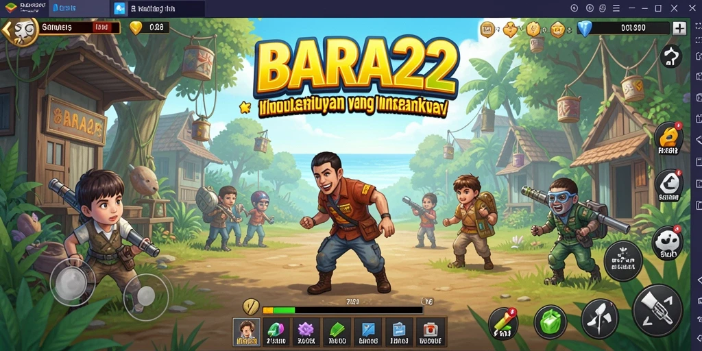 Screenshot gameplay BARA22 yang menunjukkan pengalaman simulasi kehidupan.