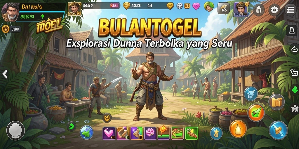 Screenshot gameplay BULANTOGEL menampilkan dunia terbuka yang luas dan interaktif.