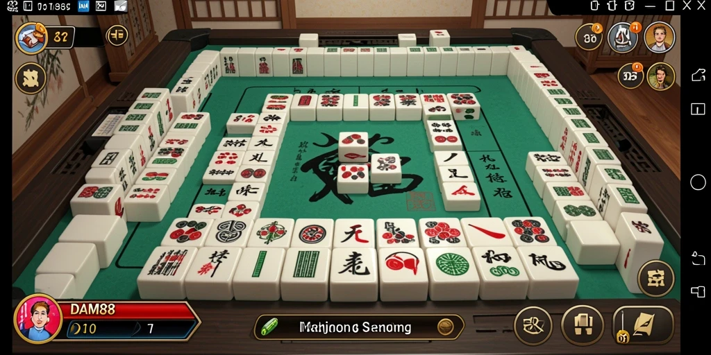 Tampilan gameplay Mahjong yang menarik di DAM88.