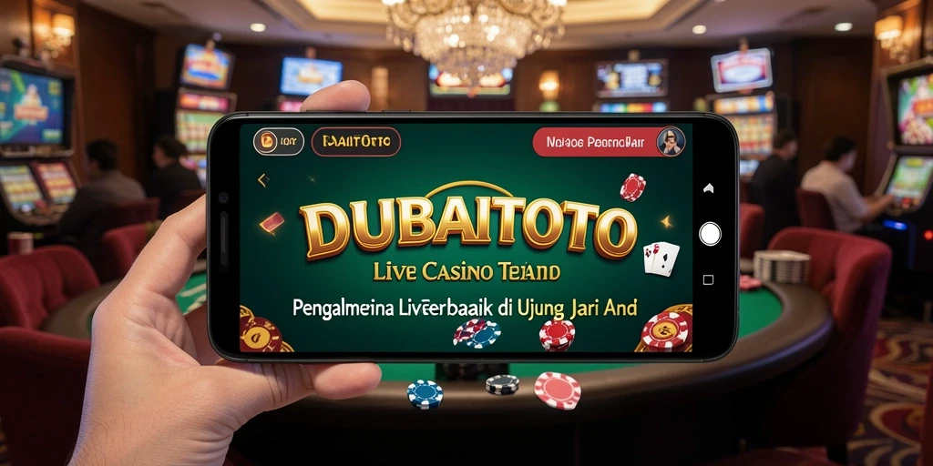 Tampilan gameplay DUBAITOTO dengan dealer langsung dan permainan kasino.