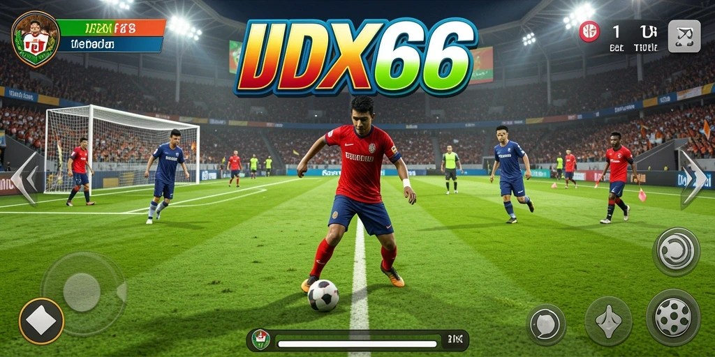 Tampilan gameplay mendebarkan dari aplikasi IDX66 yang menghadirkan sepak bola terbaik.