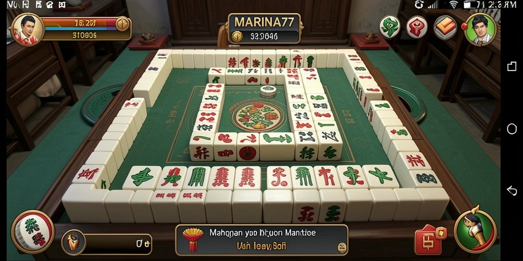 Tampilan gameplay MARINA77 yang menampilkan keasyikan permainan Mahjong.