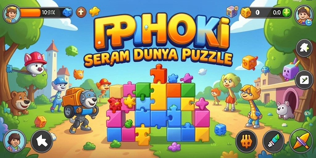 Tampilan gameplay menakjubkan di PPHOKI saat menyusun puzzle.