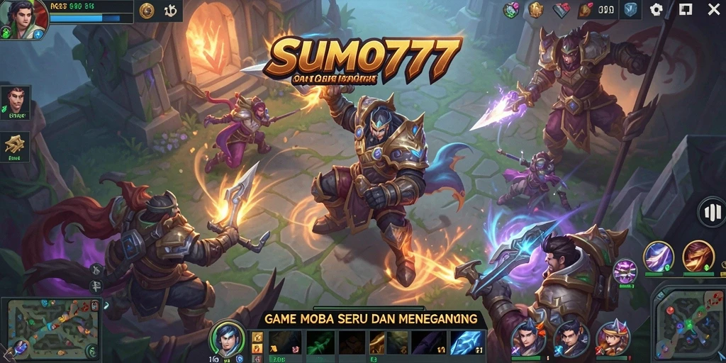 Tampilan gameplay SUMO777 yang seru dan menegangkan dalam pertarungan tim.