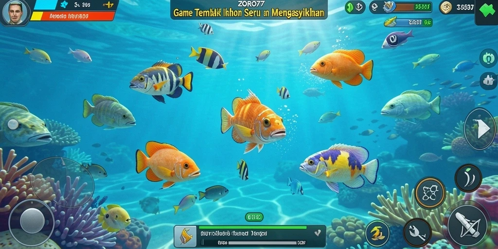 Tampilan gameplay ZORO77 menampilkan aksi menembak ikan yang seru dan mengasyikkan.